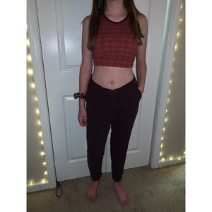 hi neck sports bra with lace up joggers